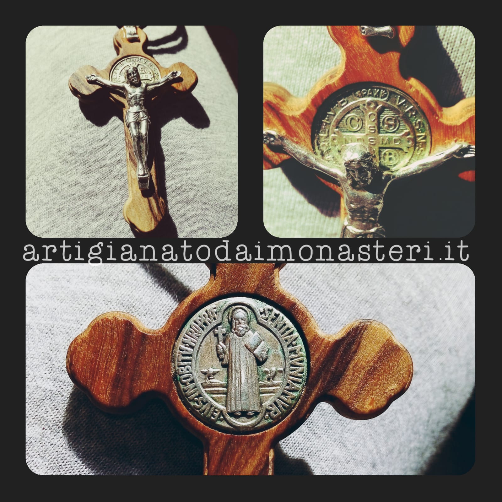 Rosario di San Benedetto cm. 54 con medaglie e croce in metallo - Ovunque  Proteggimi